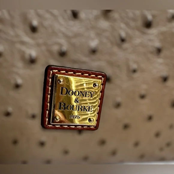 DOONEY & BOURKE| Ostrich Celeste Satchel| Light Taupe - Picture 9 of 13